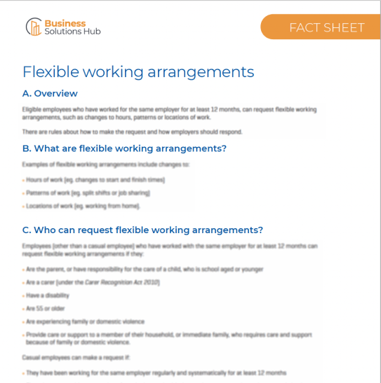 Workplace - Working Arrangements
